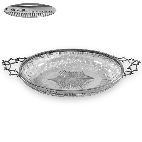 Victorian Silver and Glass Fruit  Bowl 1894